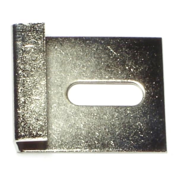 Midwest Fastener 1" x 1-1/4" x 21 Gauge Zinc Plated Steel Mirror Clips 1 12PK 66212 - main